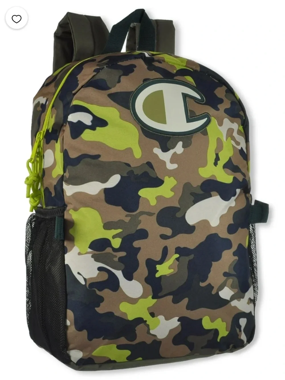 Champion Kids Camo Backpack & Lunch Bag Set - Green, Brown, Yellow